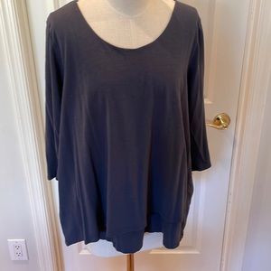 J.Jill Pure Jill 3/4 sleeve artistic tee in slate, women’s XL